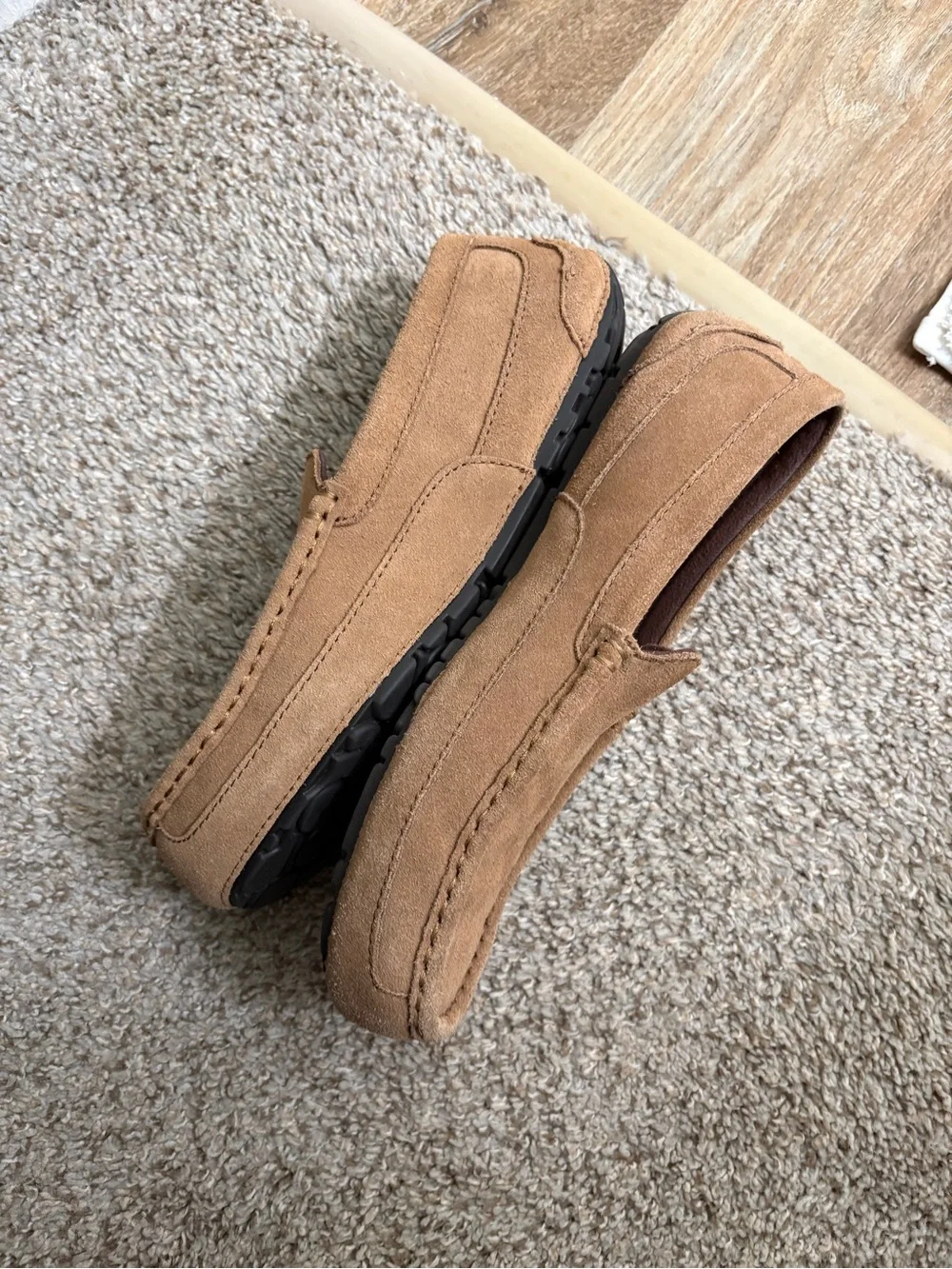 UGG Men's Chestnut Brown Suede Slip-On Loafers